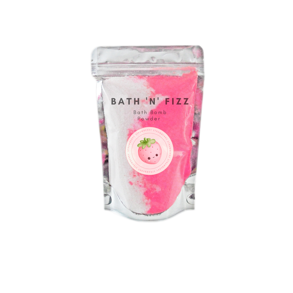 strawberry bath bomb dust 