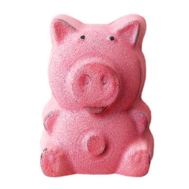 pink piggy bath bomb