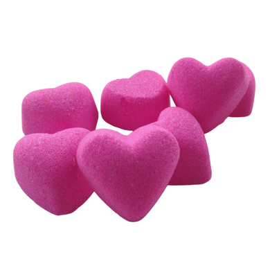 love heart bath bombs