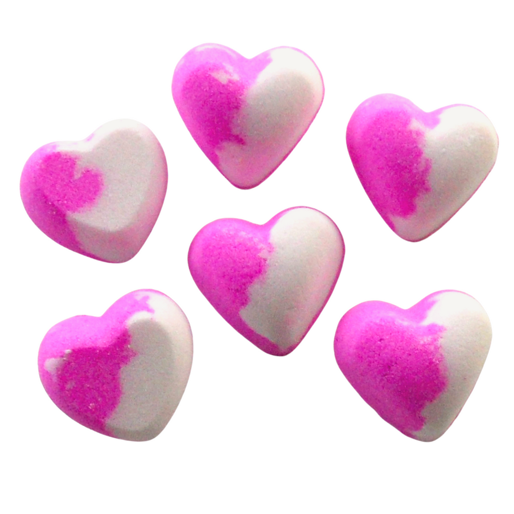 candy floss bath bomb love hearts